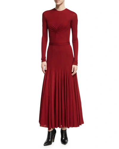 Derek Lam Ruched-bodice Viscose Maxi Dress