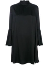 Fendi Flared Sleeve Knee Length Dress In Black