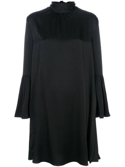 Fendi Flared Sleeve Knee Length Dress In Black