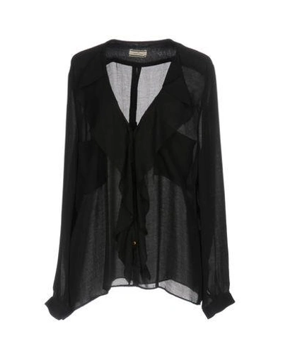 By Malene Birger Solid Color Shirts & Blouses In Black