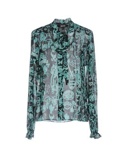 Just Cavalli Patterned Shirts & Blouses In Green