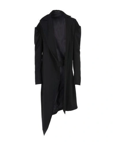 Yohji Yamamoto Overcoats In Black