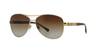 Burberry Woman Sunglasses Be3080 In Polar Brown Gradient
