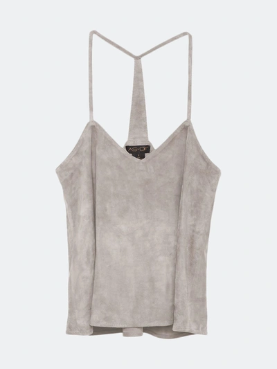 As By Df Leather Nights Cami In Grey