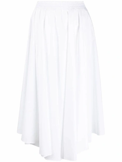 Michael Kors Elastic At The Waist Skirt In White In White