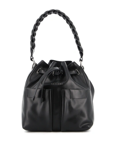 Orciani Tessa M Liberty Vanity Bucket Bag In Black