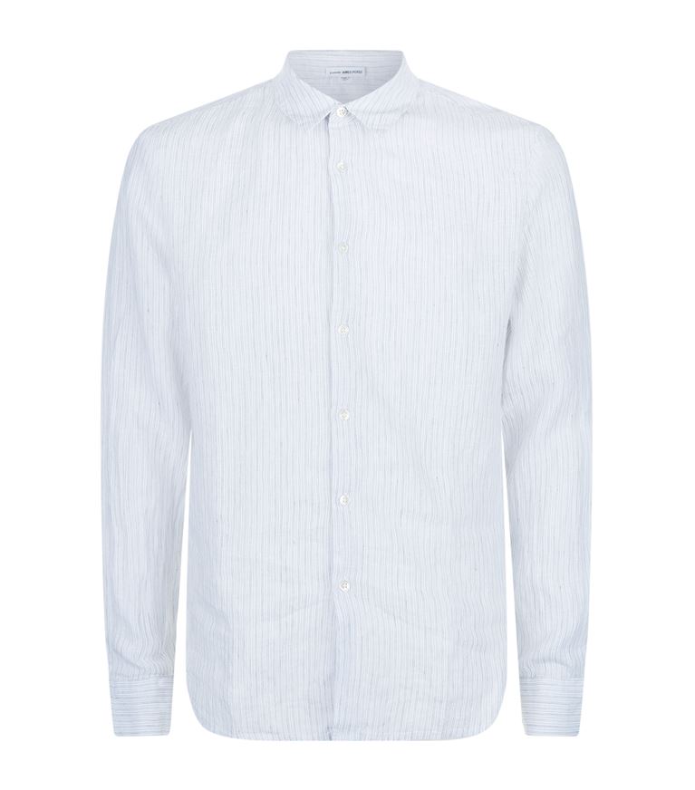 James Perse Fine Stripe Linen Shirt | ModeSens