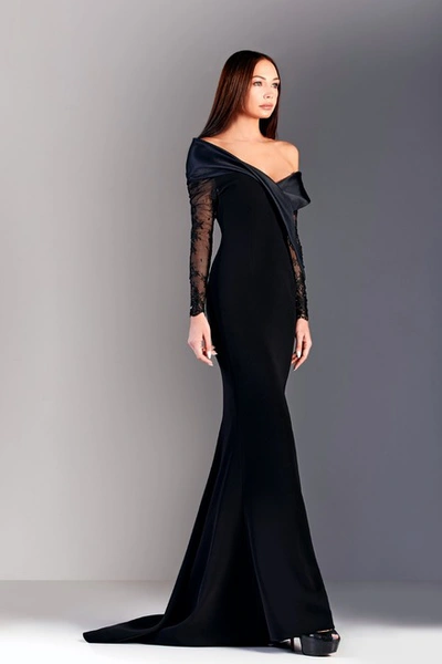 Edward Arsouni Lace And Gazar Crepe Gown