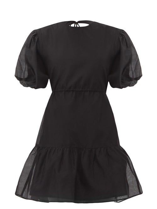 Sir Women's Amerie Open-back Cotton-silk Mini Dress In Black | ModeSens