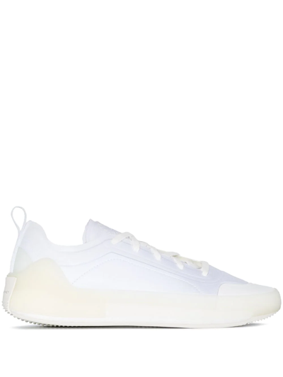 Adidas By Stella Mccartney Treino Rubber-trimmed Primegreen Sneakers In Weiss