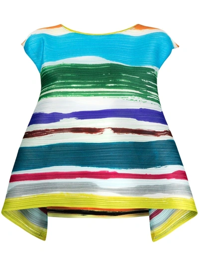 トップス PLEATS PLEASE ISSEY MIYAKE Leaf Vein Issey Miyake Pleats Please By Leaf Vein Print Top In Vivid | ModeSens