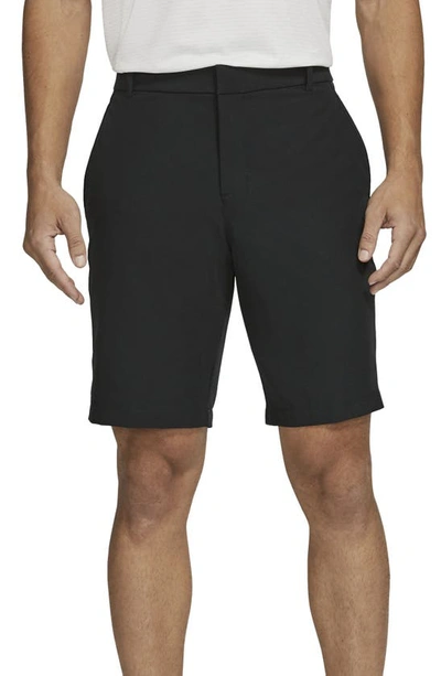 Nike Dri-fit Flat Front Golf Shorts In Black/ Black