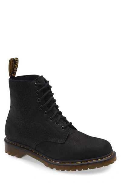 Dr. Martens' 1460 Pascal Italian Brush Boot In Black Nubuck