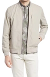 Ted Baker Bars Canvas Jacket In Stone