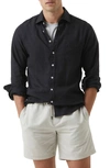 Rodd & Gunn Men's Seaford Linen Pocket Sport Shirt In Black Sand