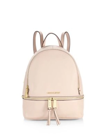 Michael Michael Kors Rhea Zip Leather Backpack In Soft Pink