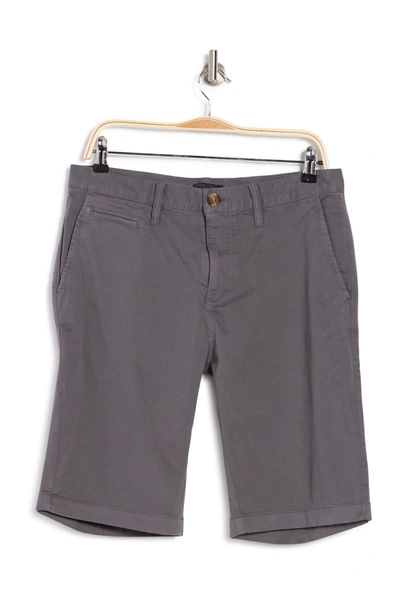 14th & Union Wallin Stretch Twill Chino Shorts In Grey Castlerock