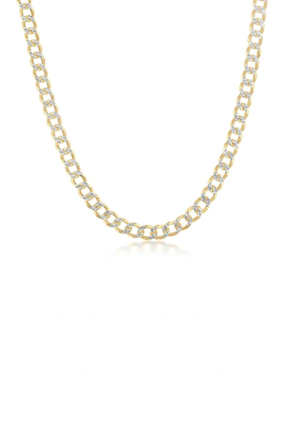 Simona Jewelry Pavé Cuban Chain Necklace In Gold