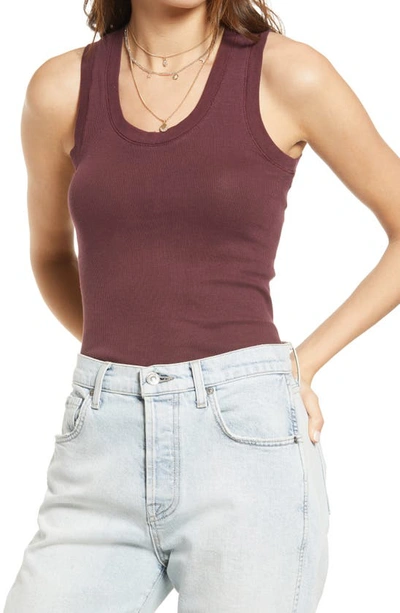 Free People Scoop Neck Tank In Violet