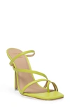 Black Suede Studio Cindy Strappy Stiletto Slide Sandals In Green