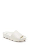 Beek Pelican Platform Slide Sandal In White