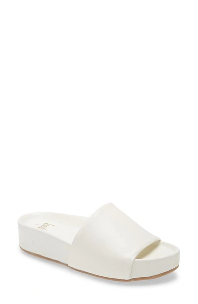 Beek Pelican Platform Slide Sandal In White