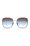 Isabel Marant 58mm Gradient Square Sunglasses In Blue/silver
