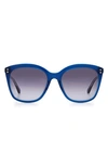 Kate Spade Pella 55mm Gradient Cat Eye Sunglasses In Blue/ Grey Shaded