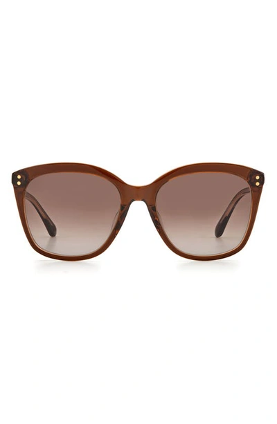 Kate Spade Pella 55mm Gradient Cat Eye Sunglasses In Brown/ Brown Gradient