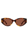 Rebecca Minkoff Selma 3 54mm Cat Eye Sunglasses In Dark Havana/ Brown