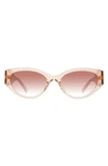 Rebecca Minkoff Selma 3 54mm Cat Eye Sunglasses In Crystal Pink/ Brown Gradient