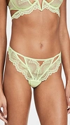 Thistle & Spire Kane Cutout Lace Thong In Appletini