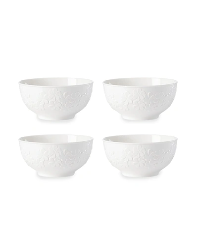 Kate Spade Blossom Lane 4-piece Bowl Set In White