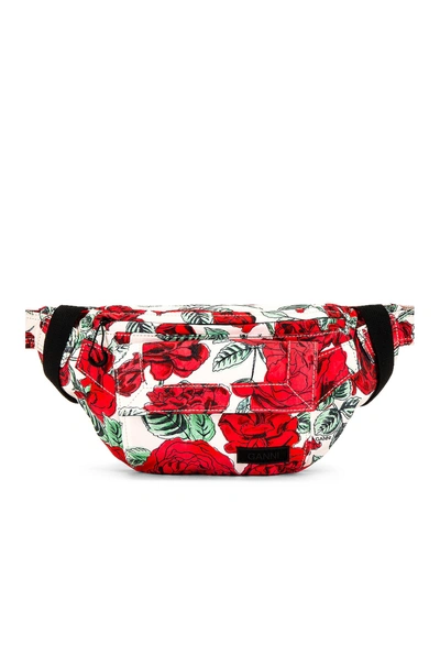 Ganni Floral Fanny Pack In Brazilian Sand