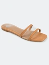 Journee Collection Women's Ramira Lucite Slide In Tan