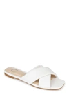Journee Collection Women's Carlotta Flat Slide Sandals In White