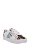 Guess Women's Loven Casual Sneakers Women's Shoes In Leopard / White / Ocean