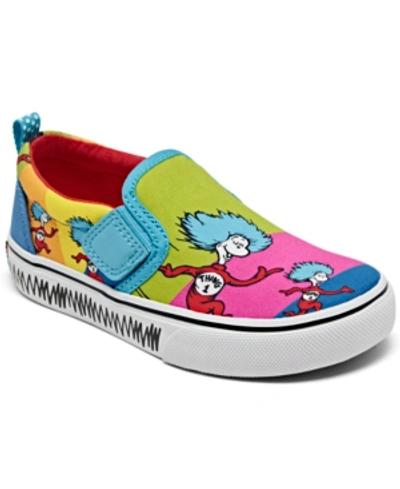 Skechers Little Kids Dr. Seuss Marley Junior - Things Ran Up Slip-on Casual Sneakers From Finish Line In White, Multi