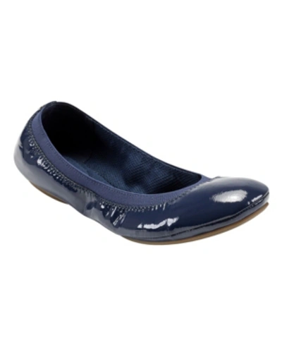 Bandolino Edition Round Toe Ballet Flat In Dark Blue