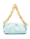 Bottega Veneta Medium Ruched Napa Chain Pouch Bag In Blue