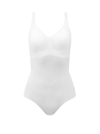 Commando Butter Soft Support Sleeveless Bodysuit In White