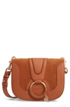 See By Chloé Hana Medium Leather And Suede Shoulder Bag In Caramel