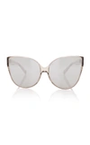 Linda Farrow Cat-eye Acetate Sunglasses In Grey