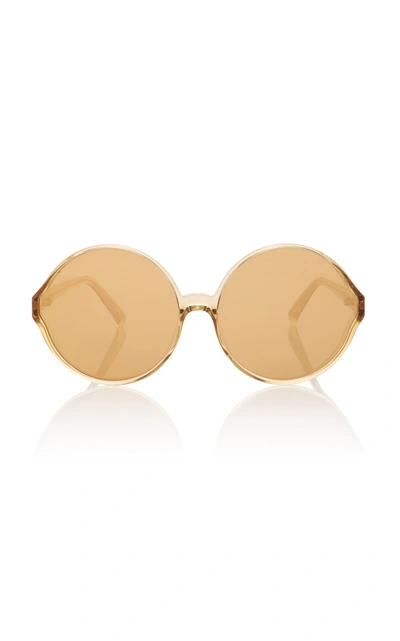 Linda Farrow Round Sunglasses - Metallic