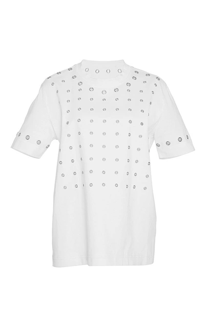 Monse Grommet Front T-shirt In White
