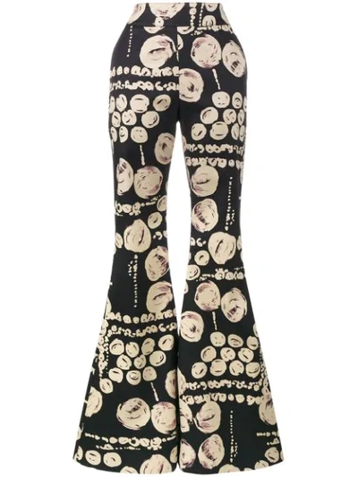 Beaufille Cyrus Fil Coupé Cotton Flared Pants In Print