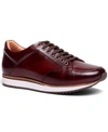 Anthony Veer Men's Barack Leather Casual Fashion Sneaker Men's Shoes In Burgundy