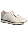 Anthony Veer Men's Barack Leather Casual Fashion Sneaker In White