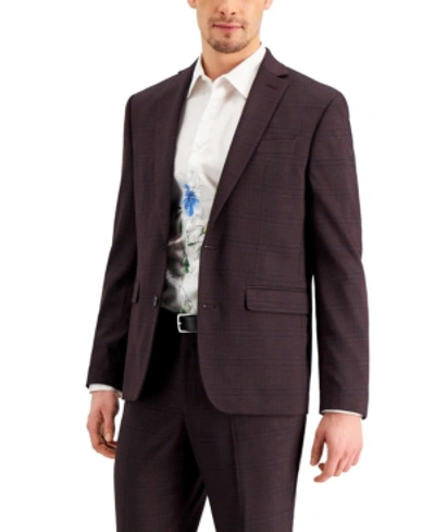 Inc International Concepts Men's Slim-fit Burgundy Solid Suit Jacket, Created For Macy's In Pure Burgundy