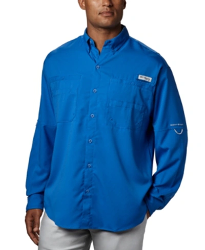 Columbia Men's Pfg Big & Tall Tamiami Ii Long-sleeve Shirt In Vivid Blue